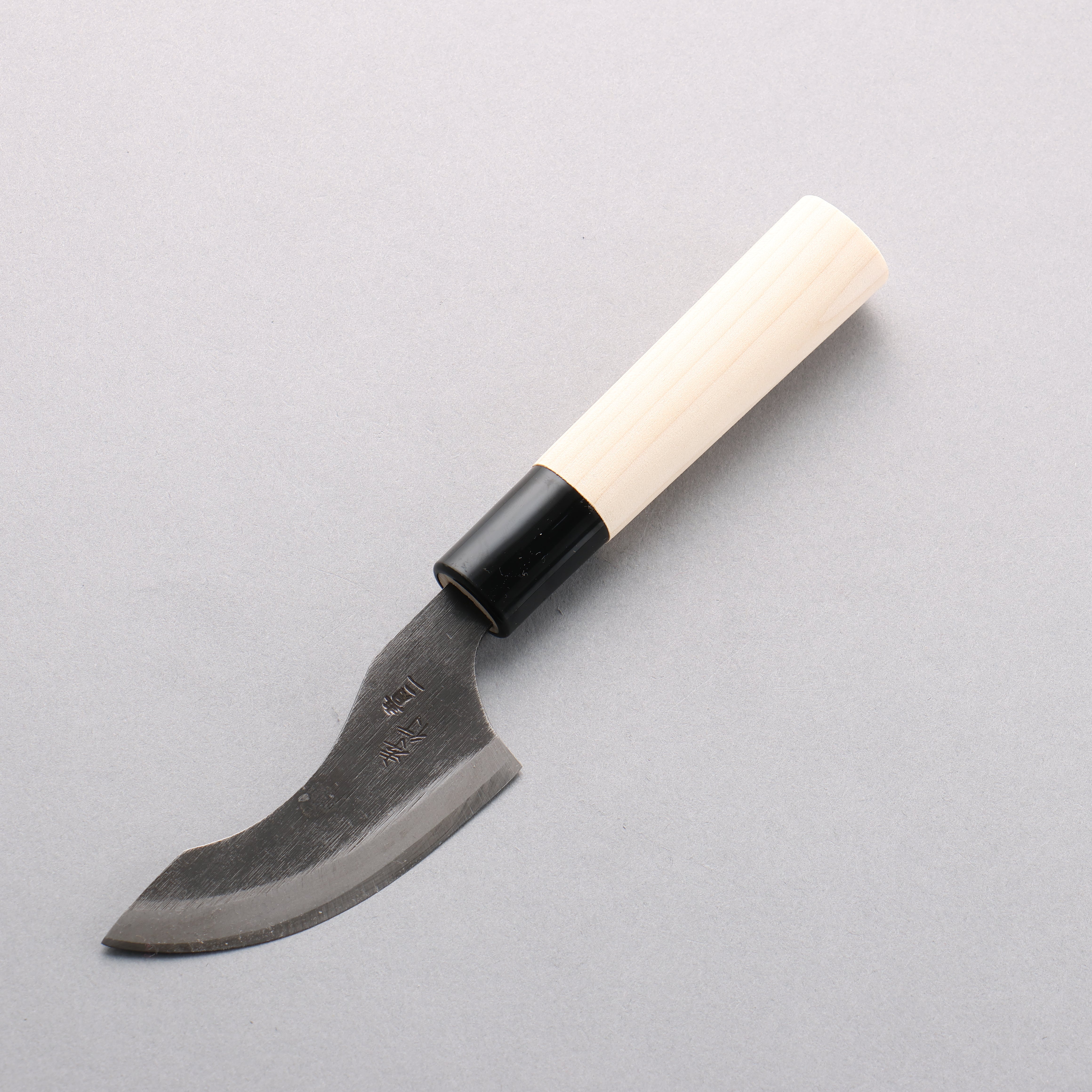 Sakai Takayuki Blue Steel No.2 Black Finished Wild Boar Skinning 80mm Magnolia Handle - Seisuke Knife