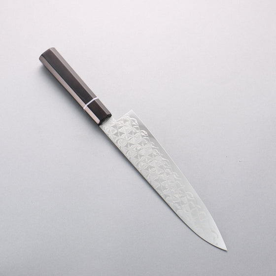 Seisuke AUS10 Mirror Crossed Gyuto 210mm Black Pakka wood Handle - Seisuke Knife