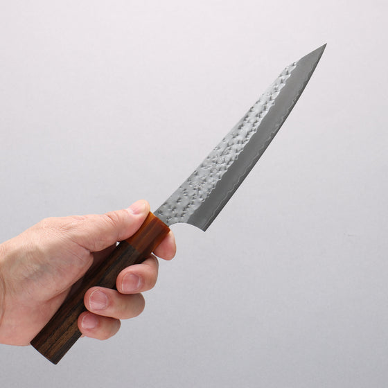 Yu Kurosaki Senko Ei SG2 Hammered Petty-Utility 150mm Sandalwood (ferrule:Acrylic) Handle - Seisuke Knife