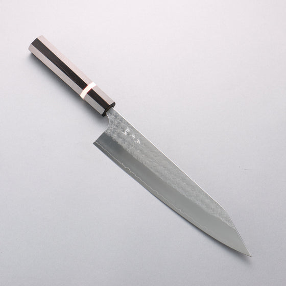 Yoshimi Kato Minamo SG2 Hammered Kiritsuke Gyuto 240mm Ebony (White Ring) Handle - Seisuke Knife