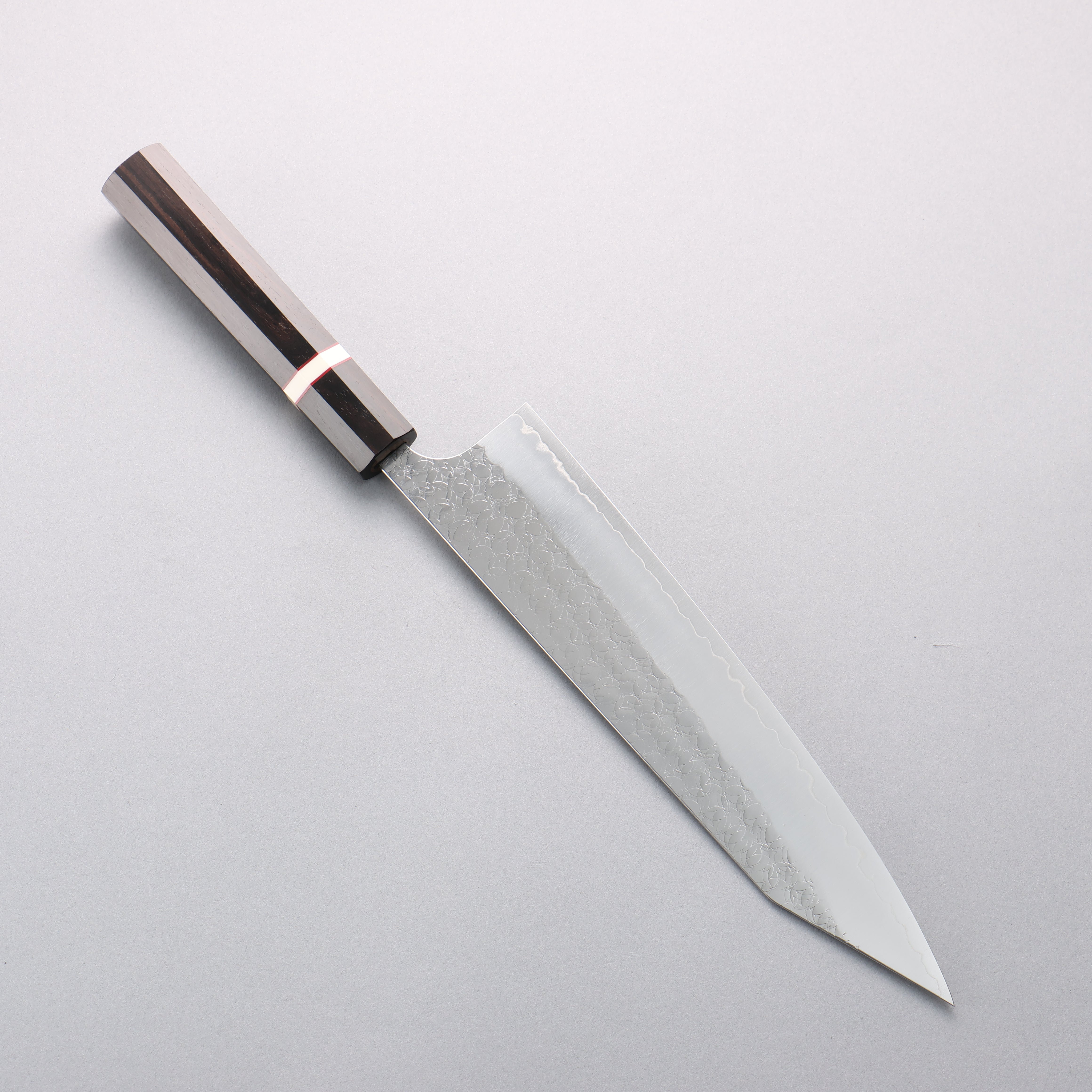 Yoshimi Kato Minamo SG2 Hammered Kiritsuke Gyuto 240mm Ebony (White Ring) Handle - Seisuke Knife