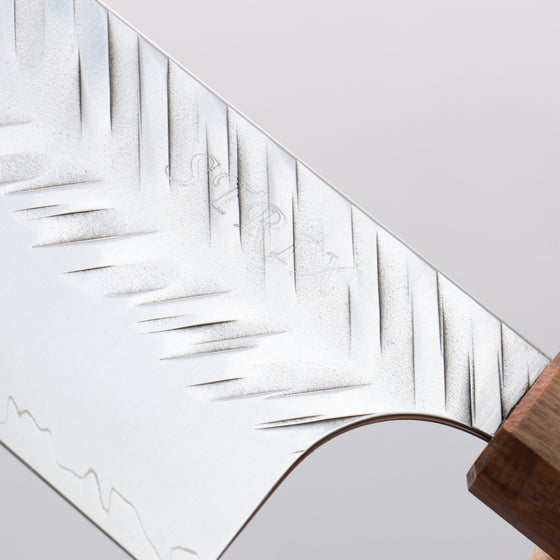 Yoshimi Kato SPG STRIX Hammered (V) Kiritsuke Gyuto 240mm Padoauk(Turquoise Ring) Handle - Seisuke Knife