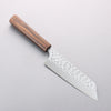 Yoshimi Kato SG2 Hammered(Maru) One side Bunka 170mm Burnt Oak (Lacquered) Handle - Seisuke Knife - Slide 1