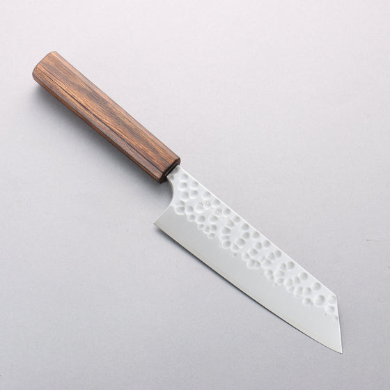 Yoshimi Kato SG2 Hammered(Maru) One side Bunka 170mm Burnt Oak (Lacquered) Handle - Seisuke Knife