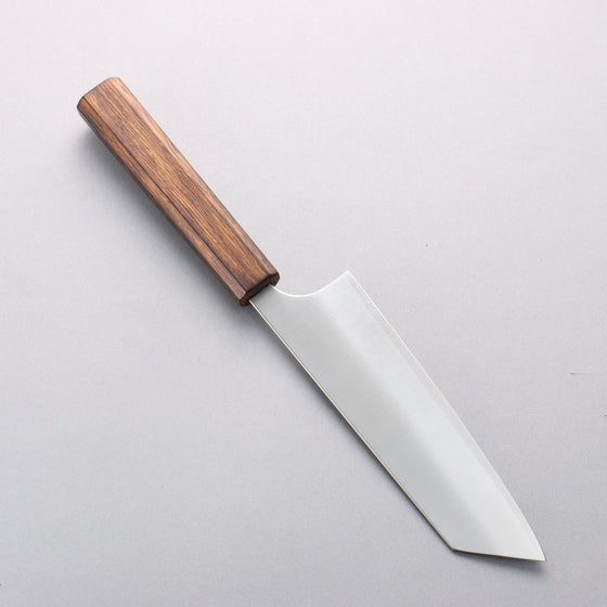 Yoshimi Kato SG2 Hammered(Maru) One side Bunka 170mm Burnt Oak (Lacquered) Handle - Seisuke Knife