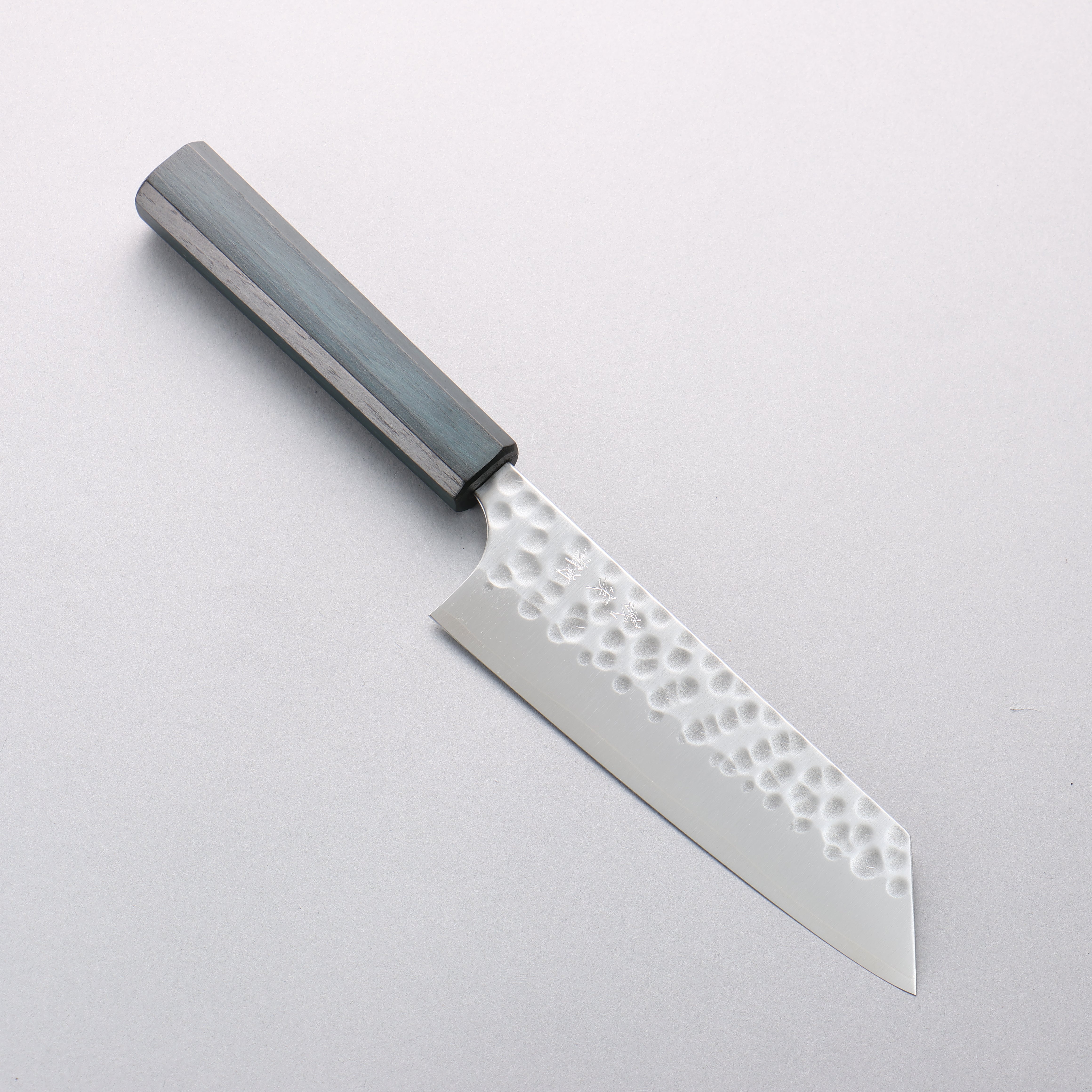Yoshimi Kato SG2 Hammered(Maru) One side Bunka 170mm Oak (Indigo Dyed) Handle - Seisuke Knife