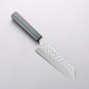 Yoshimi Kato SG2 Hammered(Maru) One side Bunka 170mm Oak (Indigo Dyed) Handle - Seisuke Knife - Slide 1