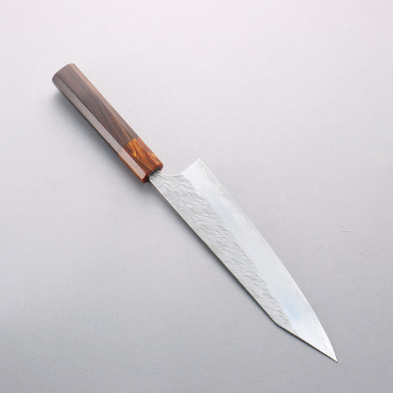 Yoshimi Kato Hyo SG2 Hammered Kiritsuke Gyuto 210mm Ebony (ferrule: Orange Resin) Handle - Seisuke Knife