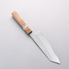 Yoshimi Kato SG2 Damascus Migaki Finished Bunka 170mm Brown Stabilized Wood (White Turquoise Ring) Handle - Seisuke Knife - Slide 2