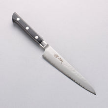  Seisuke VG5 Hammered Kasumitogi Petty-Utility 150mm Black Pakka wood Handle - Seisuke Knife