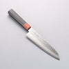 Seisuke VG10 33 Layer Hammered Damascus Santoku 180mm Black Pakka wood Handle - Seisuke Knife - Slide 1