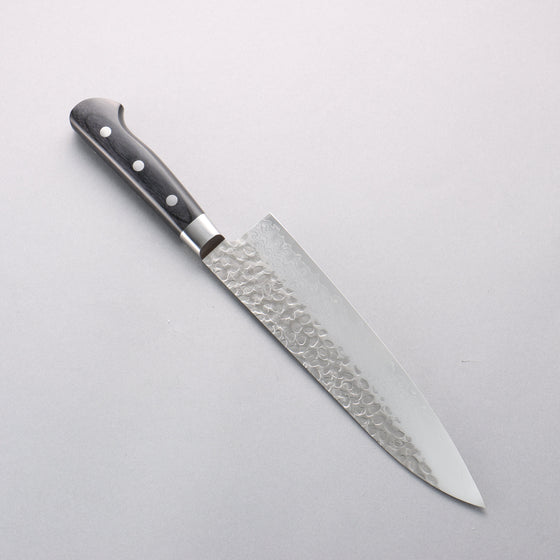 Sakai Takayuki VG10 Hammered Damascus 17 Layer Gyuto 210mm Black Pakka wood Handle - Seisuke Knife