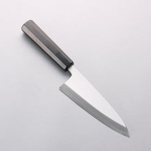  Minamoto Akitada Blue Steel No.2 Aideba 150mm Ebony Wood & Black Water Buffalo Horn Handle - Seisuke Knife