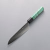 Anryu VG10 Migaki Finished Damascus Petty-Utility 150mm Green Stabilized Wood Handle - Seisuke Knife - Slide 1