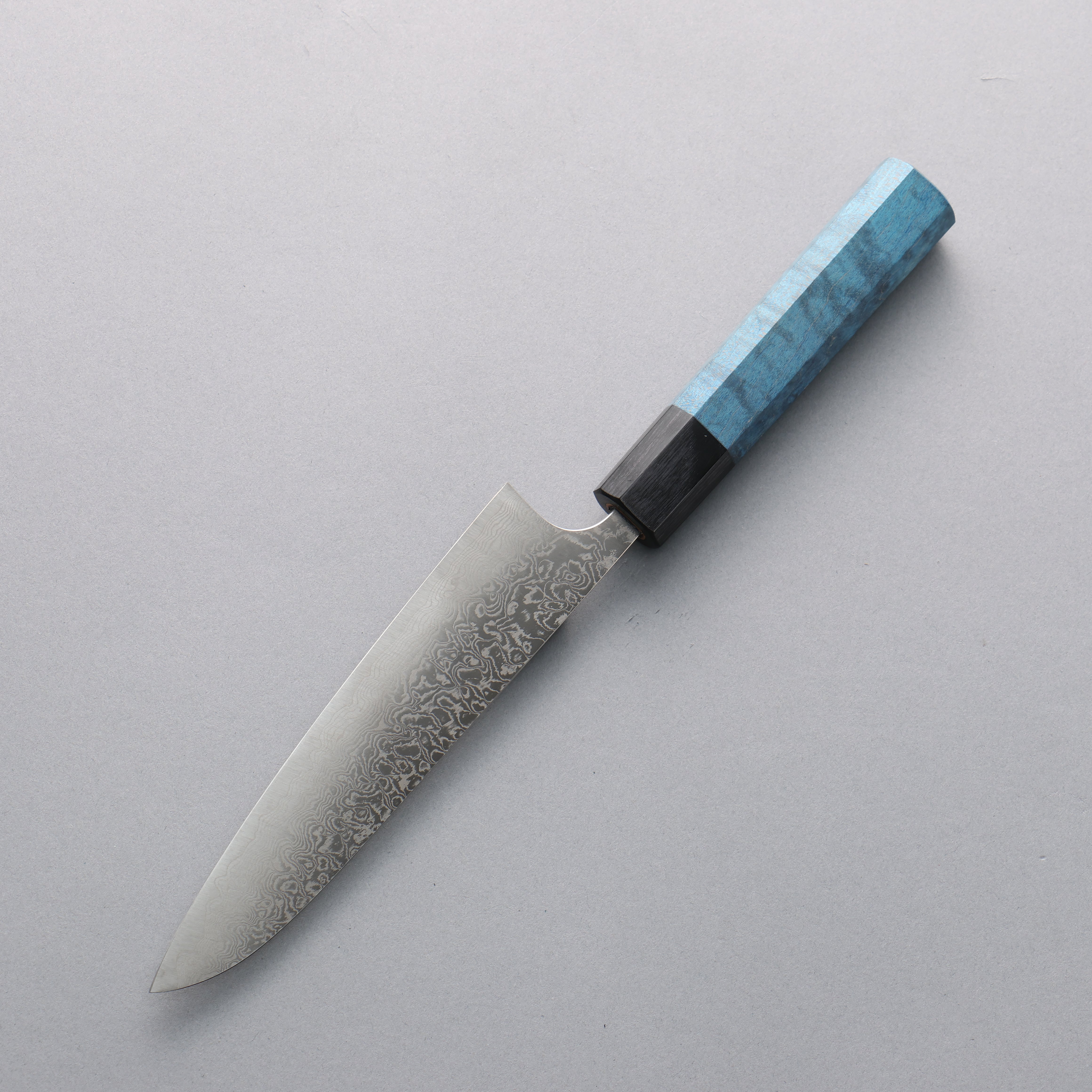 Anryu VG10 Migaki Damascus Petty-Utility 150mm Blue Stabilized Wood Handle - Seisuke Knife