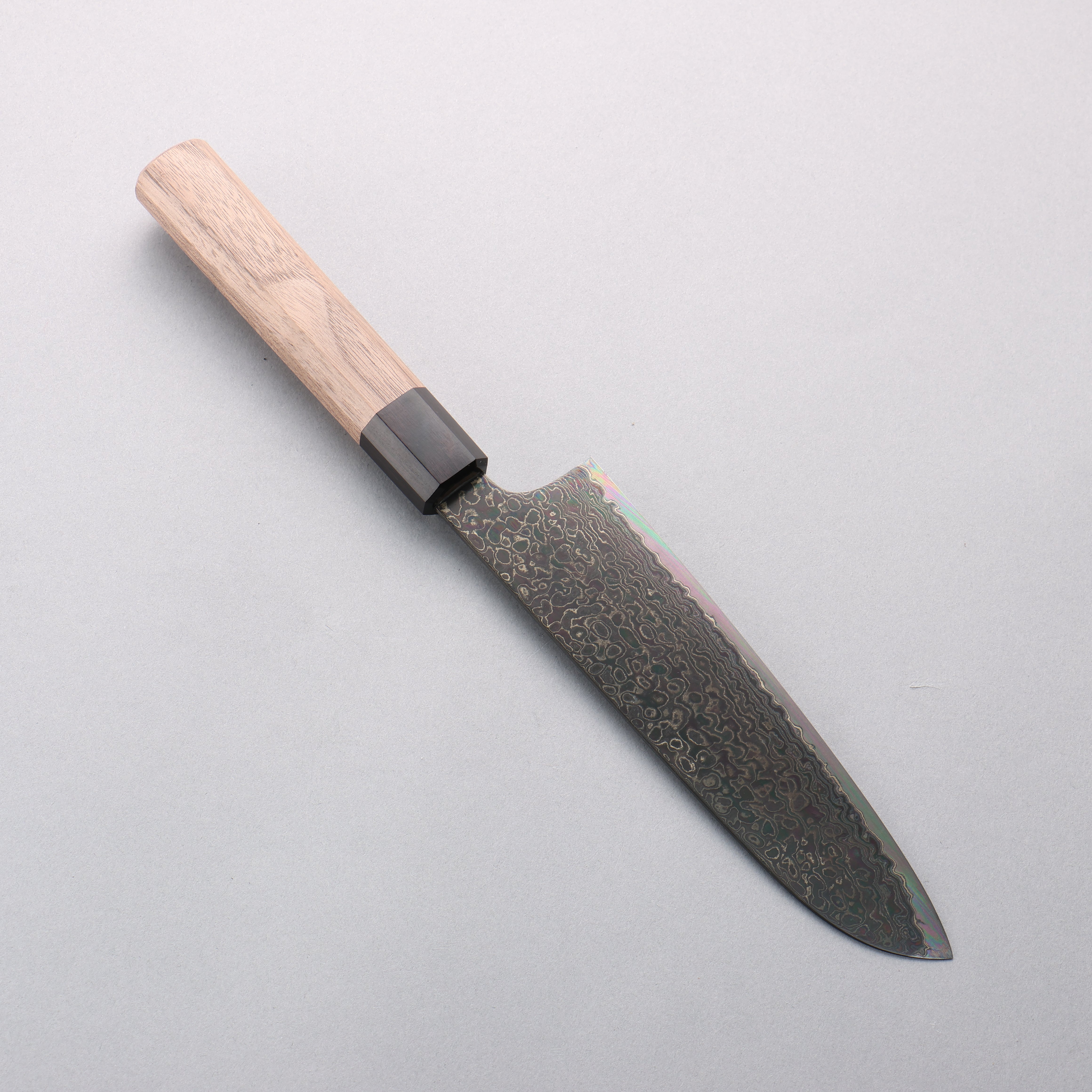 Kagekiyo ZA-18 Black Damascus Santoku 175mm Walnut Handle - Seisuke Knife