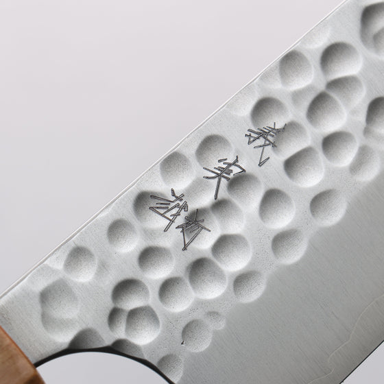 Yoshimi Kato Silver Steel No.3 Hammered(Maru) Kiritsuke Gyuto 240mm Honduras (ferrule: White Pakka wood) Handle - Seisuke Knife