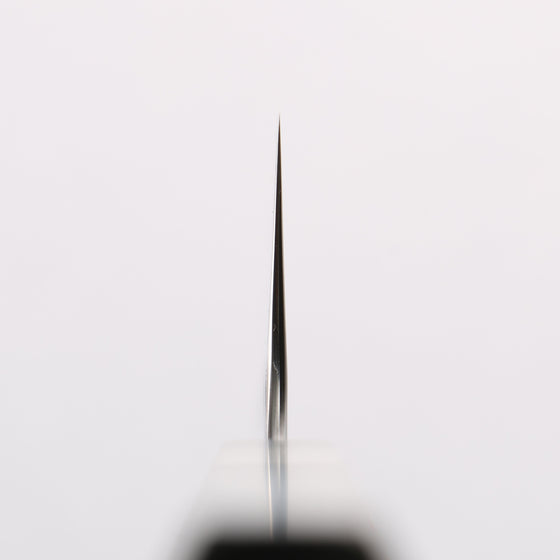 Yoshimi Kato SPG STRIX Hammered (V) Santoku 170mm Gray Stabilized Wood (White Ring) Handle - Seisuke Knife