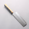 Yoshimi Kato Hyo SG2 Hammered Nakiri 165mm Olive Tree and Black/White Marble Resin Handle - Seisuke Knife - Slide 2