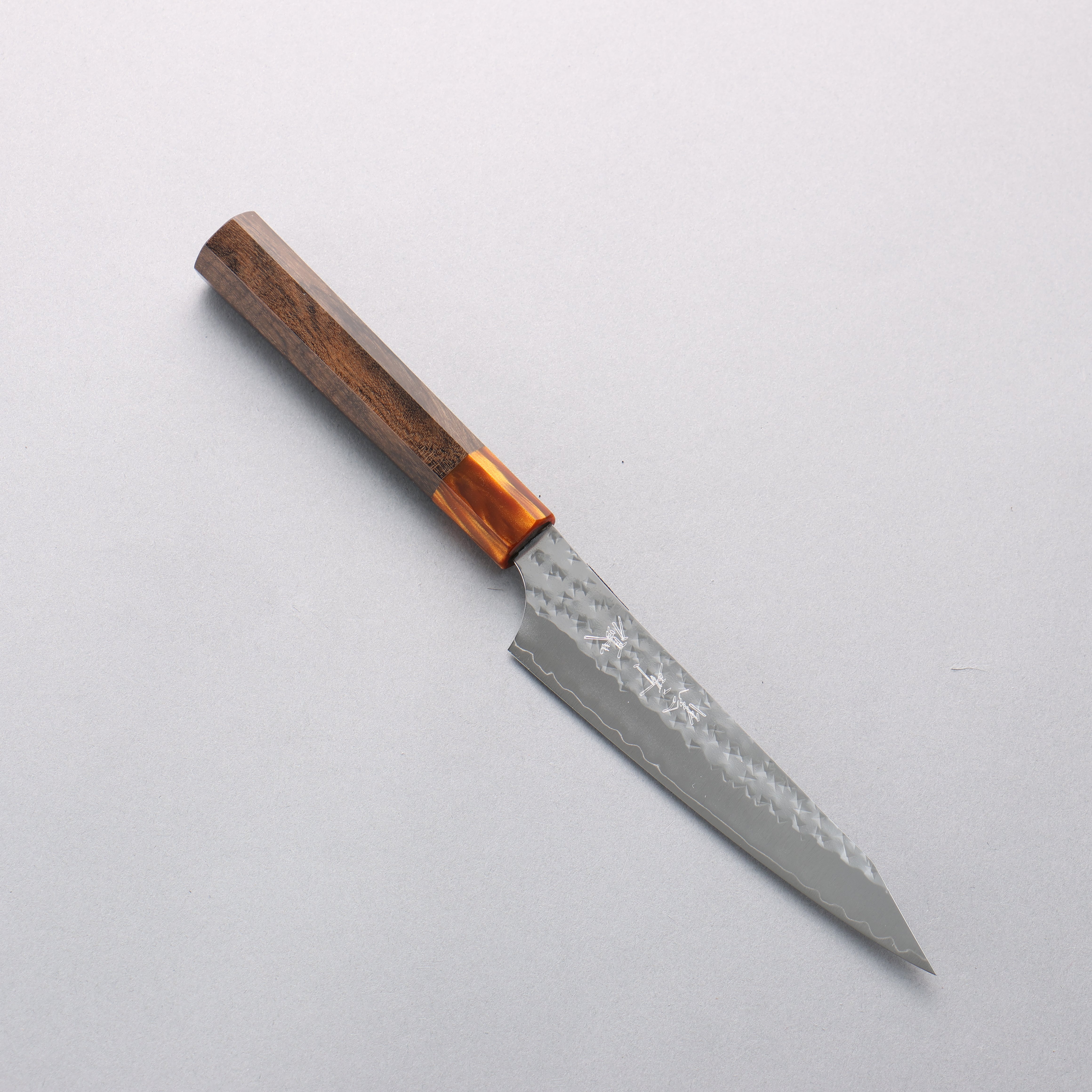 Yu Kurosaki Senko Ei SG2 Hammered Petty-Utility 130mm Sandalwood (ferrule:Acrylic) Handle - Seisuke Knife