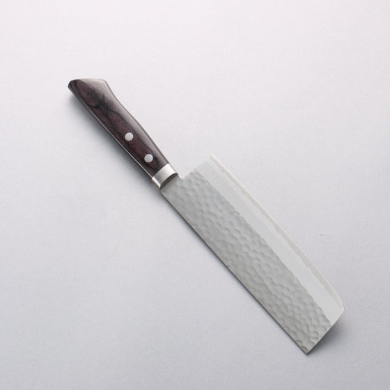 Kunihira Kokuryu VG10 Damascus Nakiri 165mm Black Pakkawood Handle - Seisuke Knife