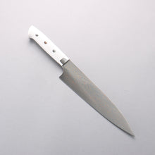  Takeshi Saji VG10w Colored Damascus Migaki Finished Gyuto 210mm White Corian Handle - Seisuke Knife
