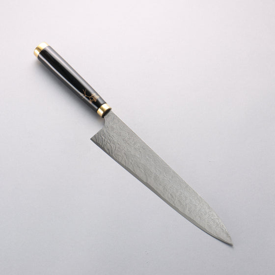Takeshi Saji Maki-e Art Crane SG2 Diamond Finish Gyuto 240mm Wood(Lacquered) Handle with Sheath - Seisuke Knife
