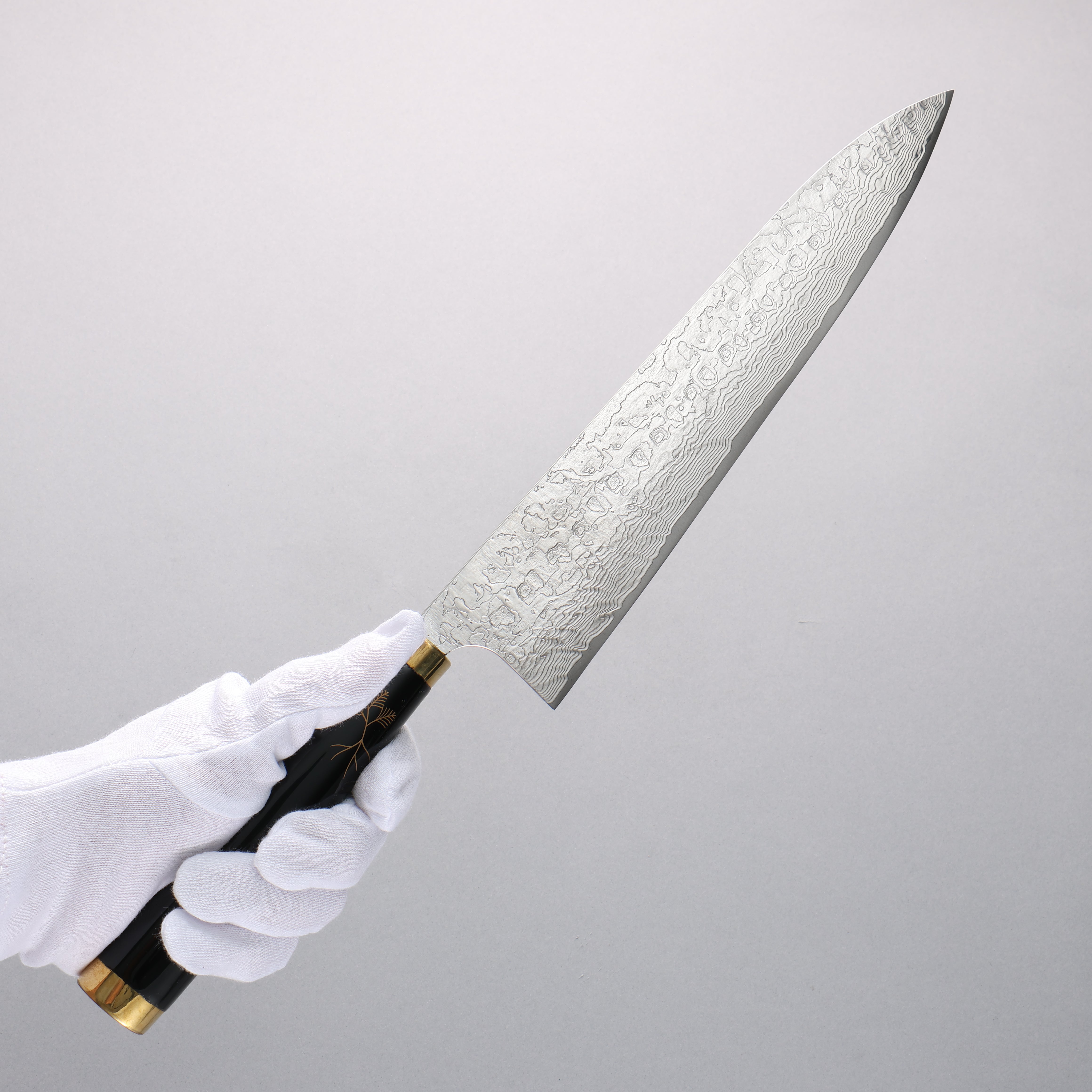 Takeshi Saji Maki-e Art Crane SG2 Diamond Finish Gyuto 240mm Wood(Lacquered) Handle with Sheath - Seisuke Knife