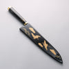 Takeshi Saji Maki-e Art Crane SG2 Diamond Finish Gyuto 240mm Wood(Lacquered) Handle with Sheath - Seisuke Knife - Slide 7