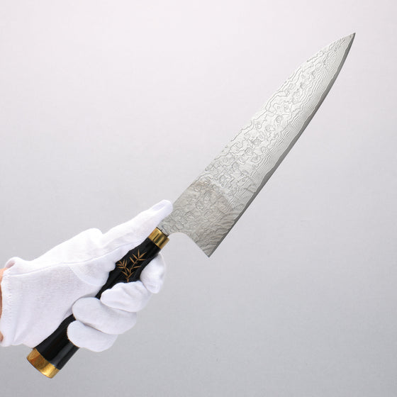 Takeshi Saji Maki-e Art Tiger SG2 Diamond Finish Gyuto 210mm Wood(Lacquered) Handle with Sheath - Seisuke Knife