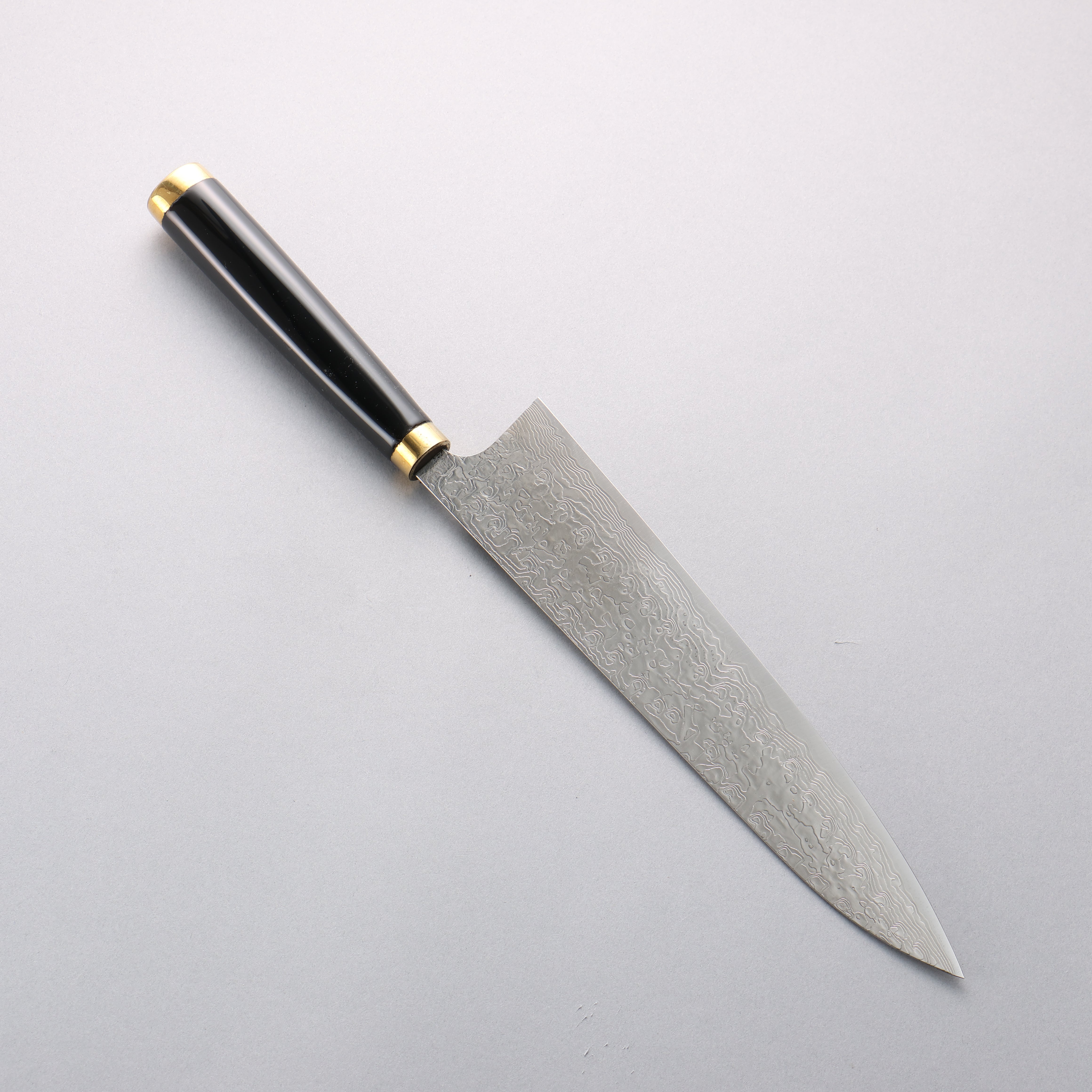 Takeshi Saji Maki-e Art Peacock SG2 Diamond Finish Gyuto 240mm Wood(Lacquered) Handle with Sheath - Seisuke Knife