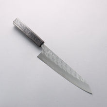  Yoshimi Kato Hyo SG2 Hammered Gyuto 210mm Black Silver Lacquered Handle - Seisuke Knife