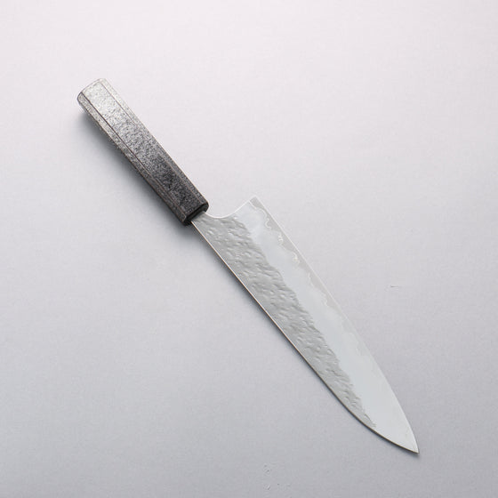 Yoshimi Kato Hyo SG2 Hammered Gyuto 210mm Black Silver Lacquered Handle - Seisuke Knife