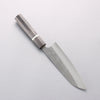 Yoshimi Kato VG10 Damascus Hammered (Narrow V) Santoku 170mm Gray Stabilized Wood (White Ring) Handle - Seisuke Knife - Slide 2