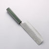Yoshimi Kato VG10 Damascus Hammered (V) Nakiri 165mm Oak (Green lacquered) Handle - Seisuke Knife - Slide 2