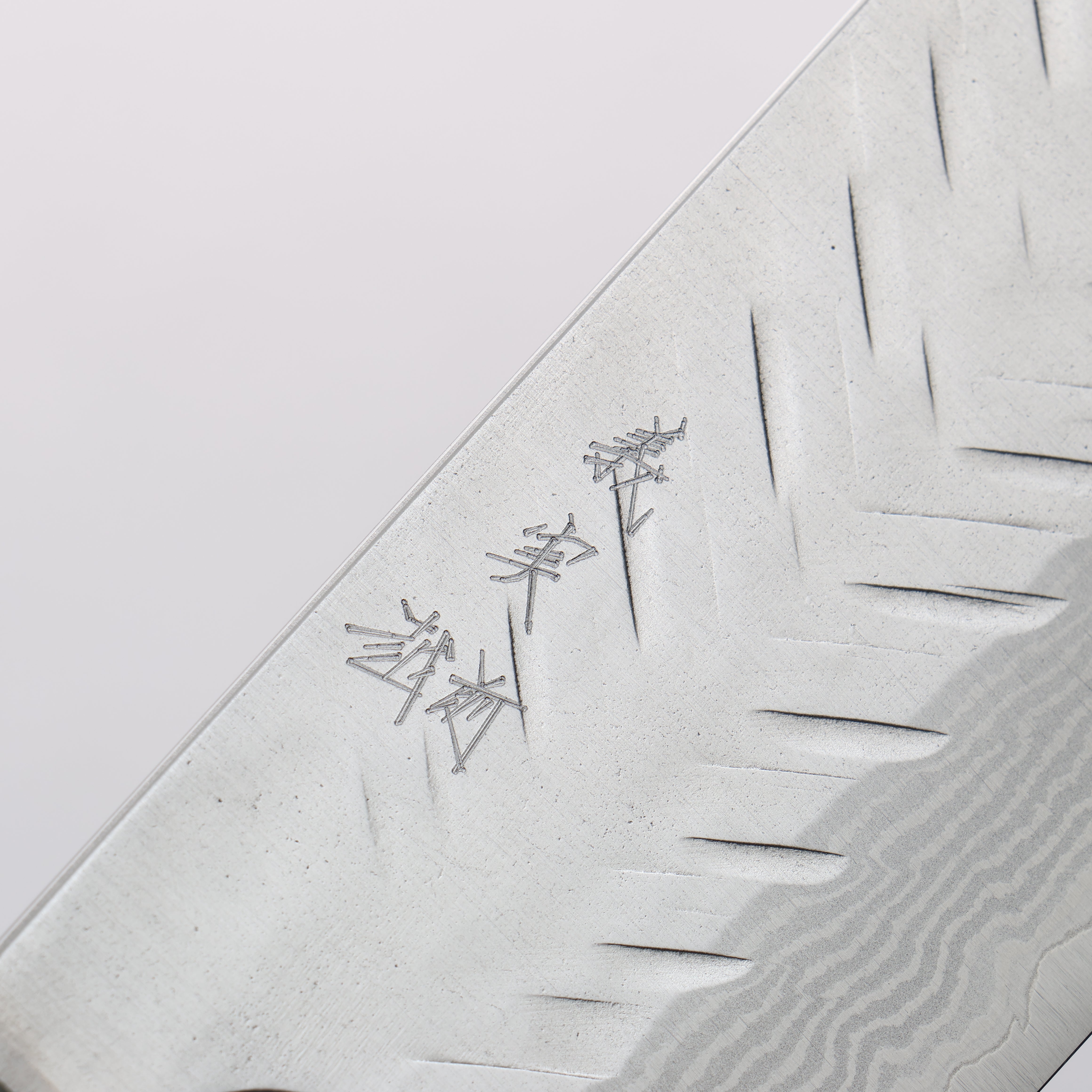 Yoshimi Kato VG10 Damascus V-Hammered Nakiri 165mm Green Lacquered Oak Handle - Seisuke Knife