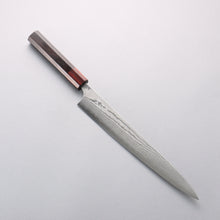  Yoshimi Kato VG10 Damascus Migaki Finished Sujihiki 270mm Ebony (ferrule: Sandalwood) Handle - Seisuke Knife