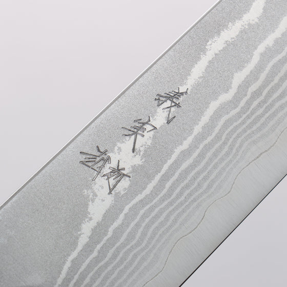 Yoshimi Kato VG10 Damascus Migaki Finished Sujihiki 270mm Ebony (ferrule: Sandalwood) Handle - Seisuke Knife