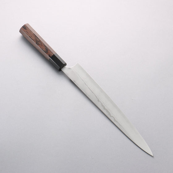 Yoshimi Kato VG10 Damascus Migaki Finished Sujihiki 270mm Wenge Handle - Seisuke Knife