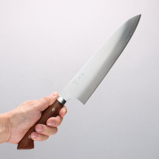 Yoshimi Kato SG2 Migaki Finished Gyuto 240mm Honduras Handle - Seisuke Knife