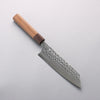 Yoshimi Kato Silver Steel No.3 Maru Hammered Migaki Finished Bunka 170mm Walnut & Wenge Handle - Seisuke Knife - Slide 1