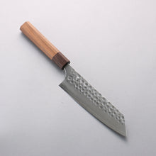  Yoshimi Kato Silver Steel No.3 Maru Hammered Migaki Finished Bunka 170mm Walnut & Wenge Handle - Seisuke Knife