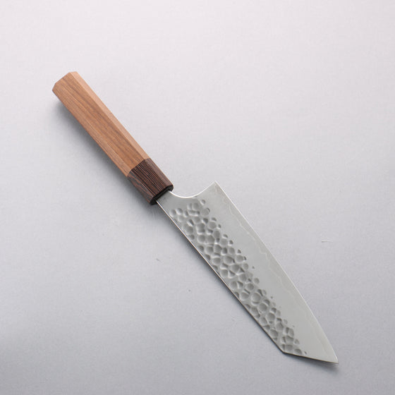 Yoshimi Kato Silver Steel No.3 Maru Hammered Migaki Finished Bunka 170mm Walnut & Wenge Handle - Seisuke Knife