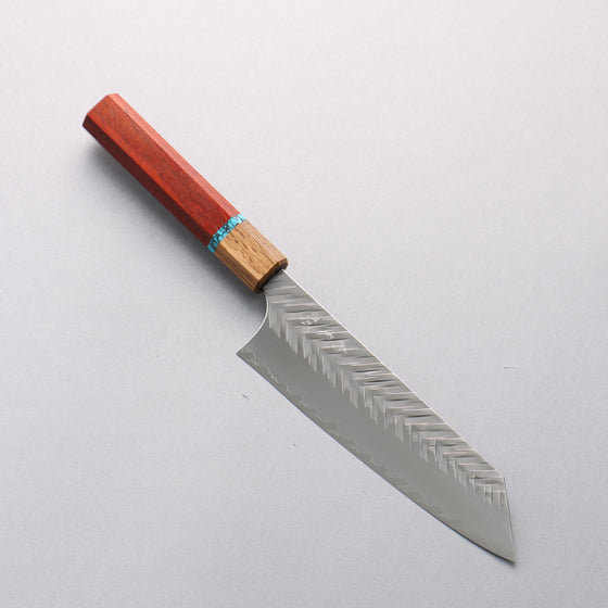 Yoshimi Kato SG2 Hammered (V) Bunka 170mm Padoauk(Turquoise Ring) Handle - Seisuke Knife