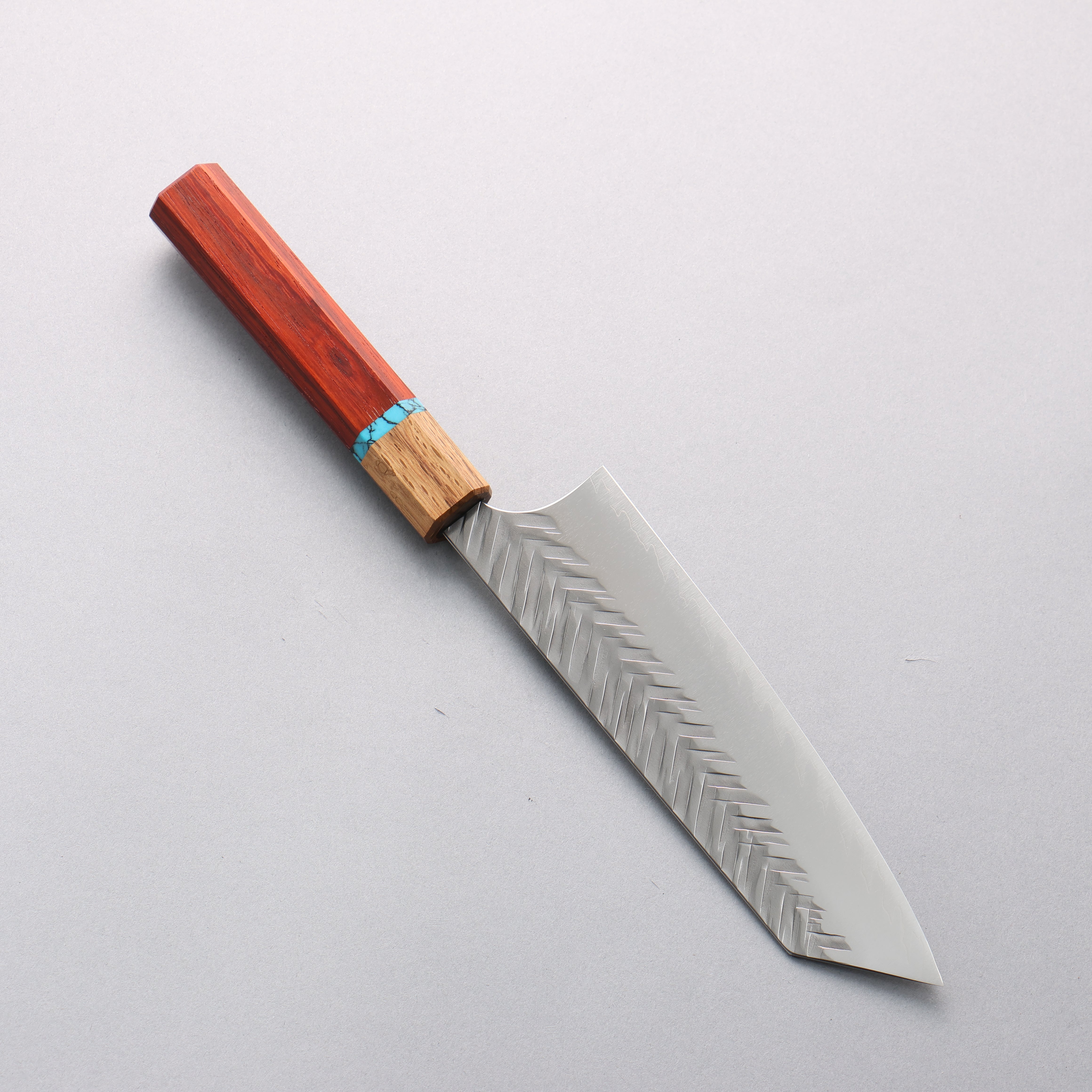 Yoshimi Kato SG2 Hammered (V) Bunka 170mm Padoauk(Turquoise Ring) Handle - Seisuke Knife