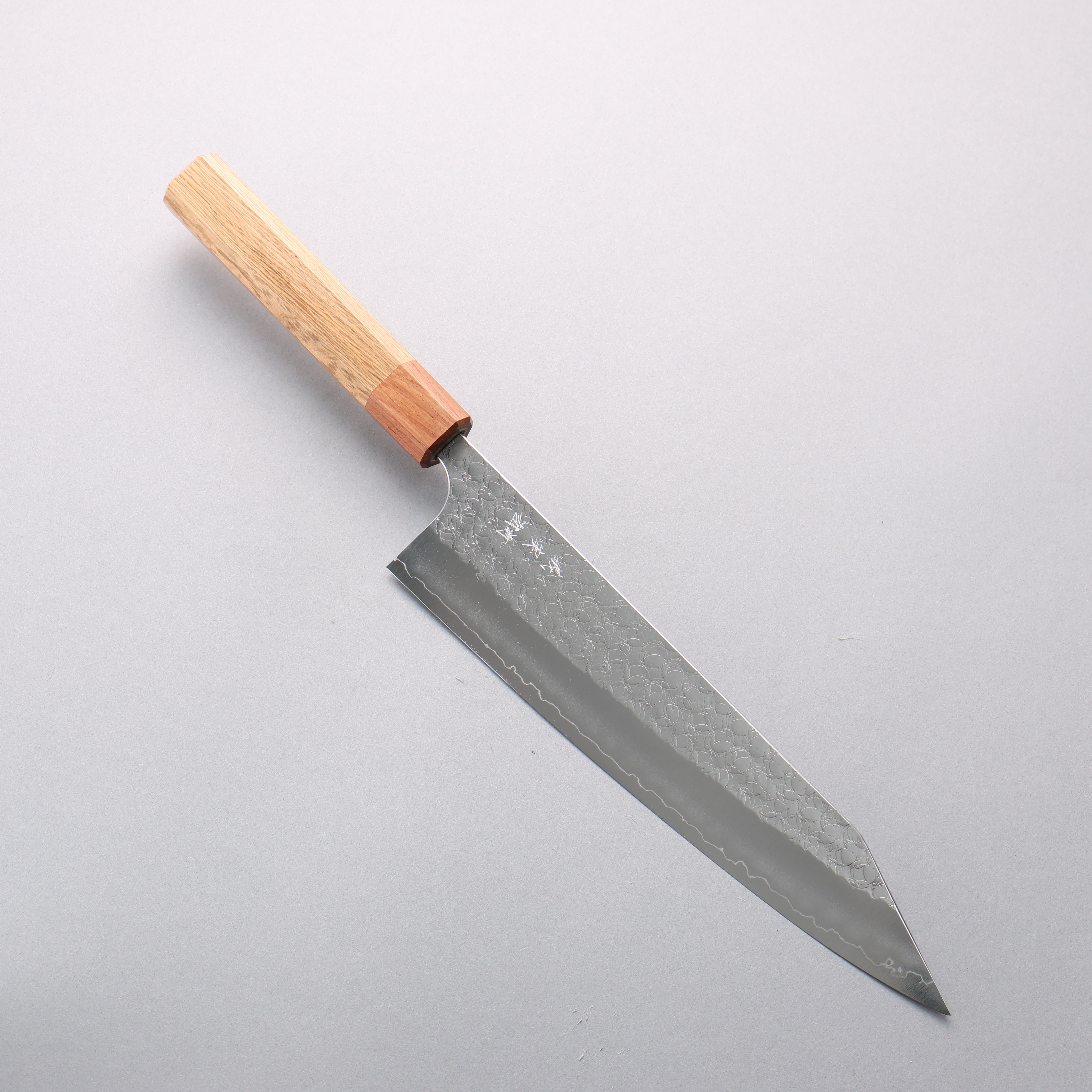 Yoshimi Kato Minamo SG2 Hammered Kiritsuke Gyuto 240mm Oak (Ferrule: Rosewood) Handle - Seisuke Knife