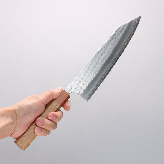 Yoshimi Kato Minamo SG2 Hammered Kiritsuke Gyuto 240mm Oak (Ferrule: Rosewood) Handle - Seisuke Knife