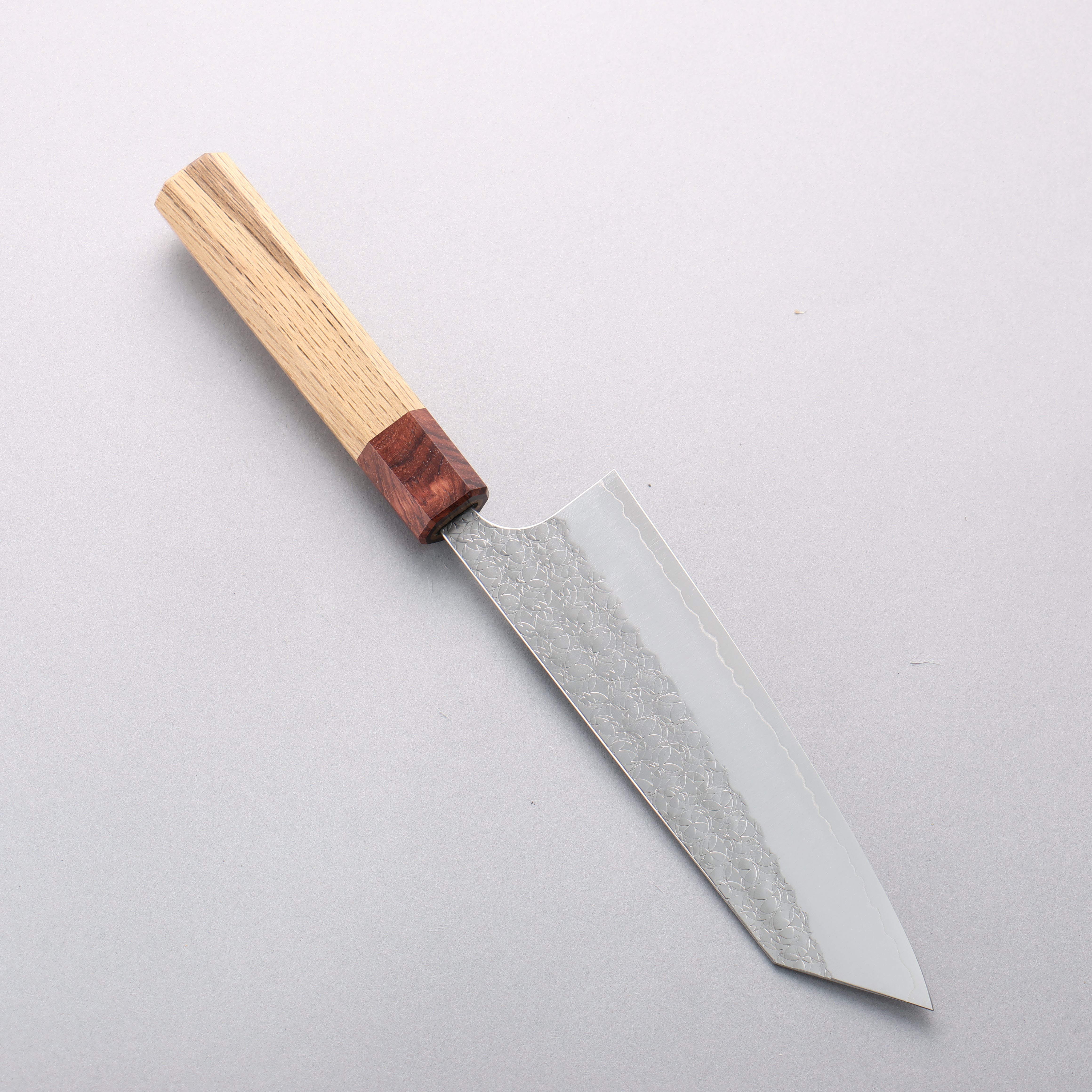 Yoshimi Kato Minamo SG2 Hammered Bunka 170mm Oak & Rosewood Handle - Seisuke Knife