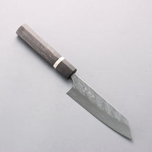  Yoshimi Kato Hyo SG2 Hammered Small Bunka 130mm Gray Stabilized Wood (White Ring) Handle - Seisuke Knife