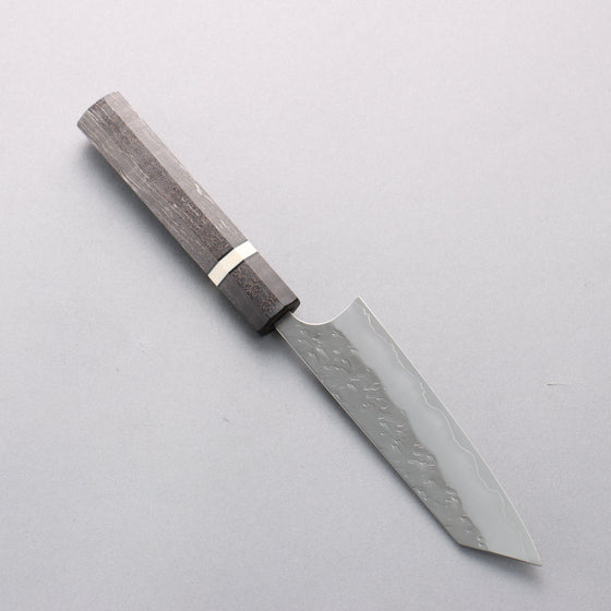 Yoshimi Kato Hyo SG2 Hammered Small Bunka 130mm Gray Stabilized Wood (White Ring) Handle - Seisuke Knife